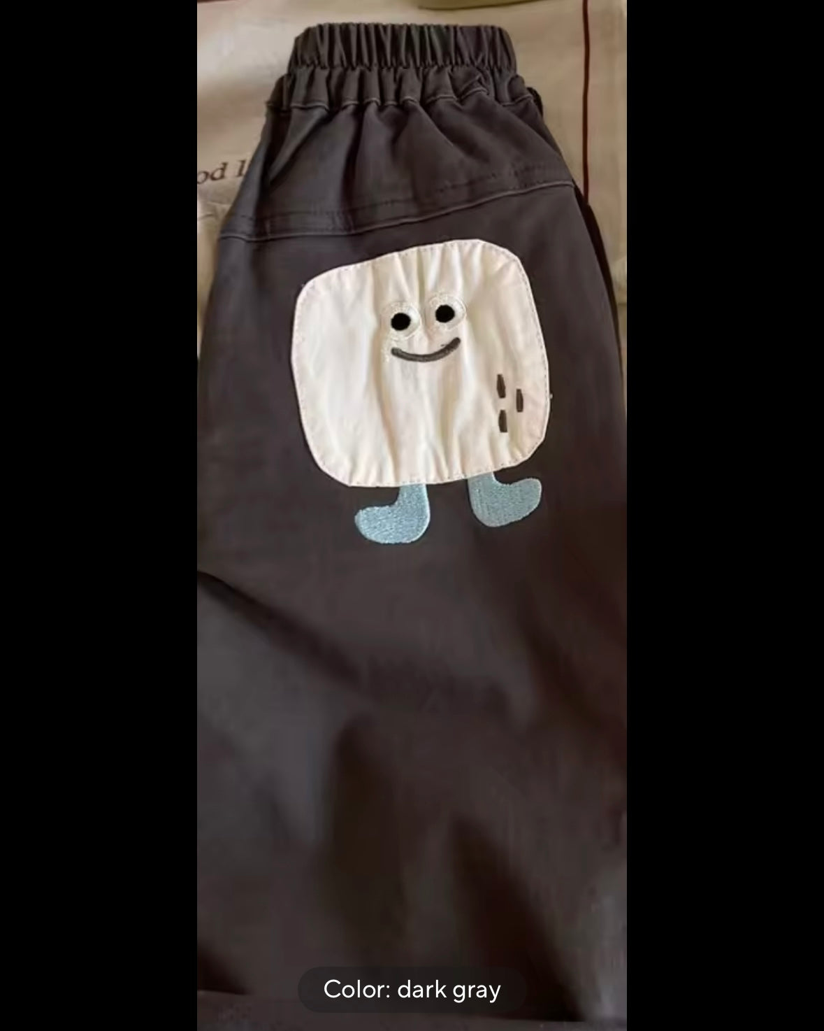 (Copy) dark gray Cartoon Pocket Pants – Baby & Toddler Boys/Girls (12M, 18M)