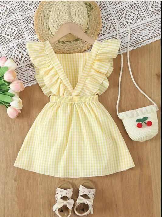 Sunshine Gingham Ruffle Dress – Baby & Toddler Girl