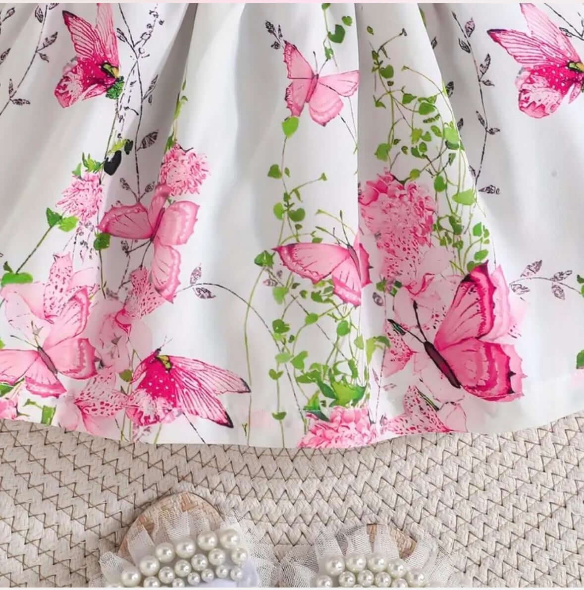 Pink Butterfly Garden Baby Girl Dress