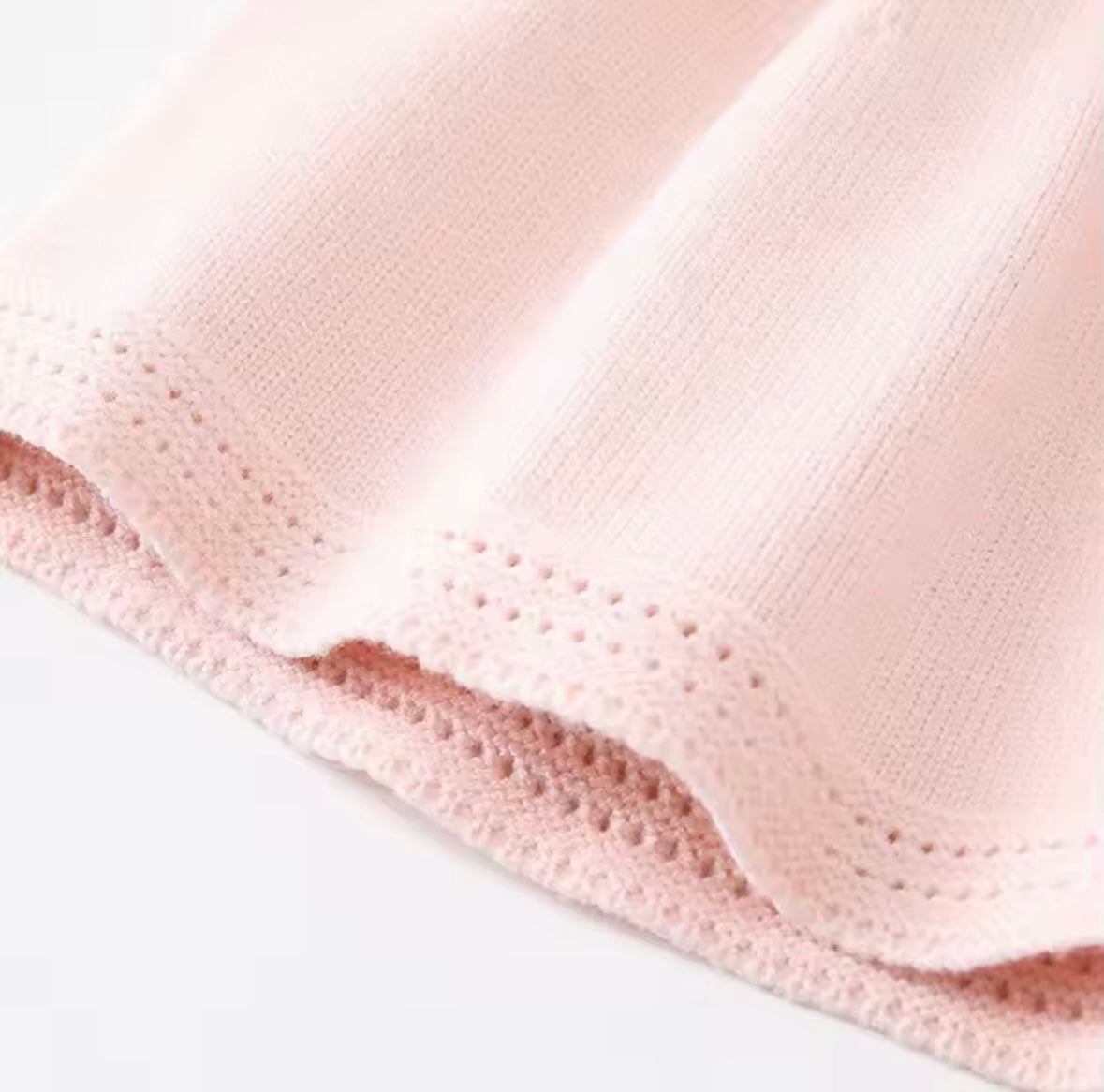 Soft Pink Knit Ruffle Baby Dress – Summer Sleeveless Toddler Outfit