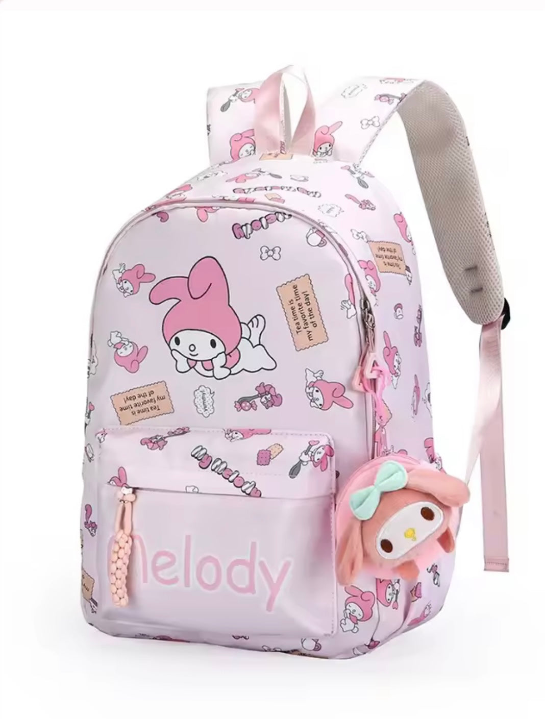 My Melody Pink Backpack with Plush Pendant | 43cm Large Size