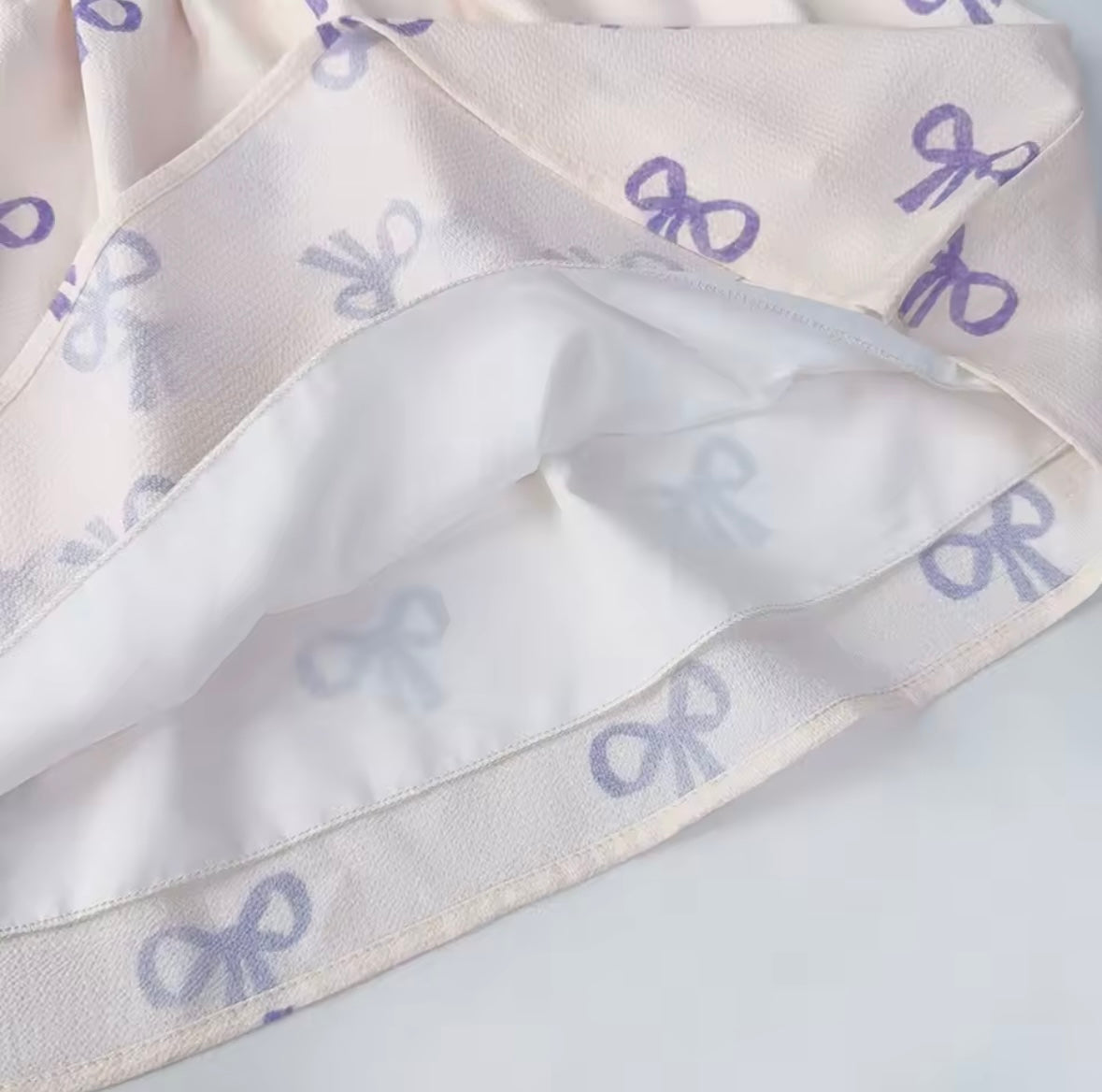 Toddler Girl Puff Sleeve Dress with Lavender Bow Print – Size 4Y