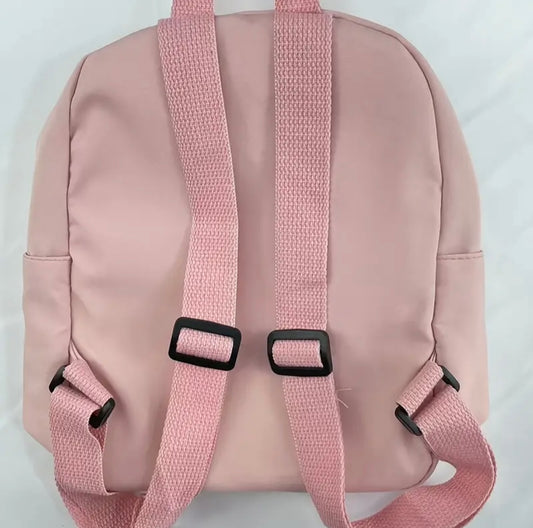 Kawaii Pink Bunny Backpack – Cute Gingham School Bag with Plush Toy