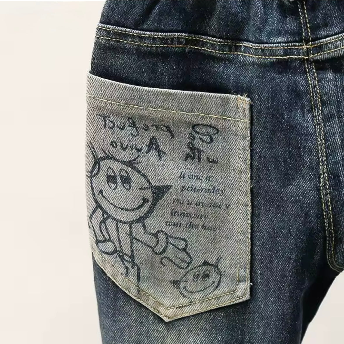 Premium Toddler Jeans with Fun Pockets – Size 18–24 Months
