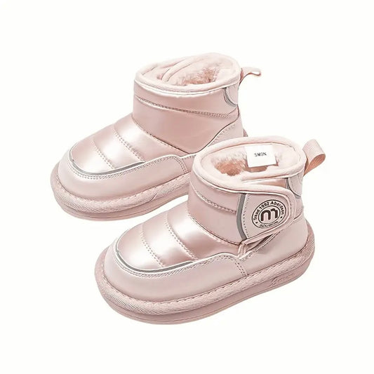 Premium Toddler Winter Boots – Blush Pink Faux Fur Snow Booties, Size 6.5 Toddler