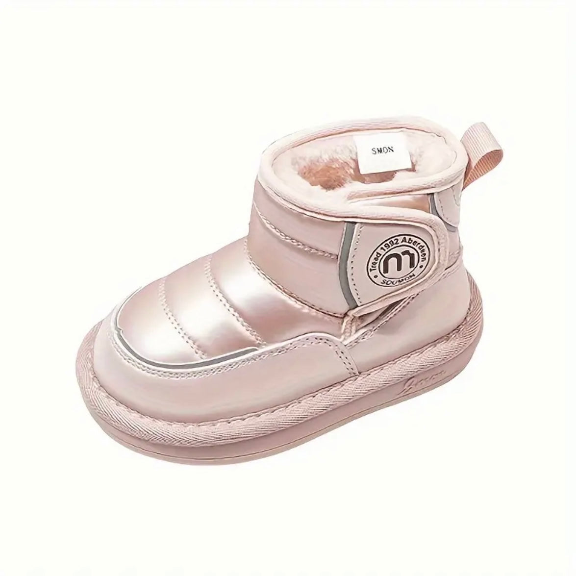 Premium Toddler Winter Boots – Blush Pink Faux Fur Snow Booties, Size 6.5 Toddler