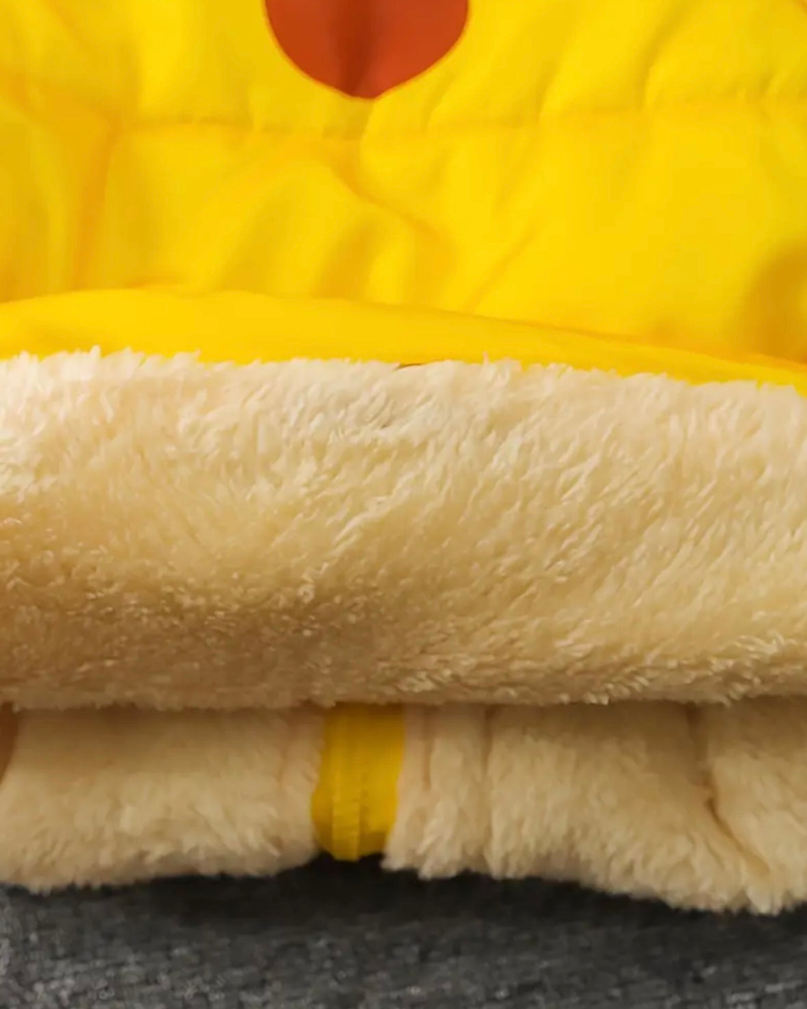 Toddler Yellow Fleece-Lined Puffer Jacket with Crown Hood & Flower Details – (18–24M)