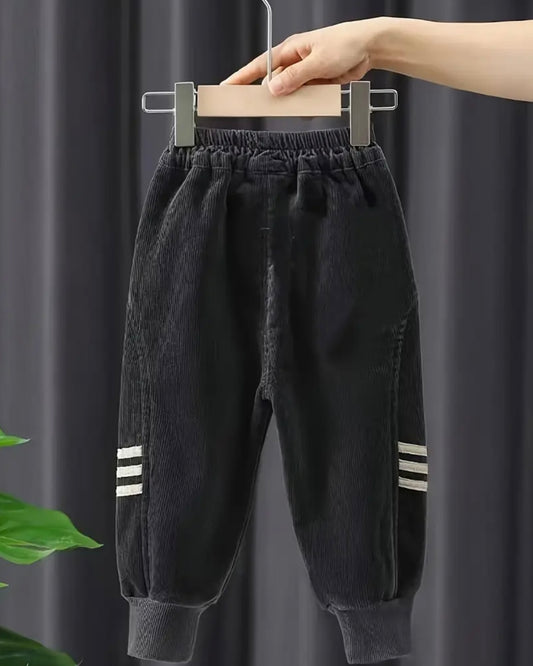 Premium Dark Grey Corduroy Jogger Pants – Size 2T