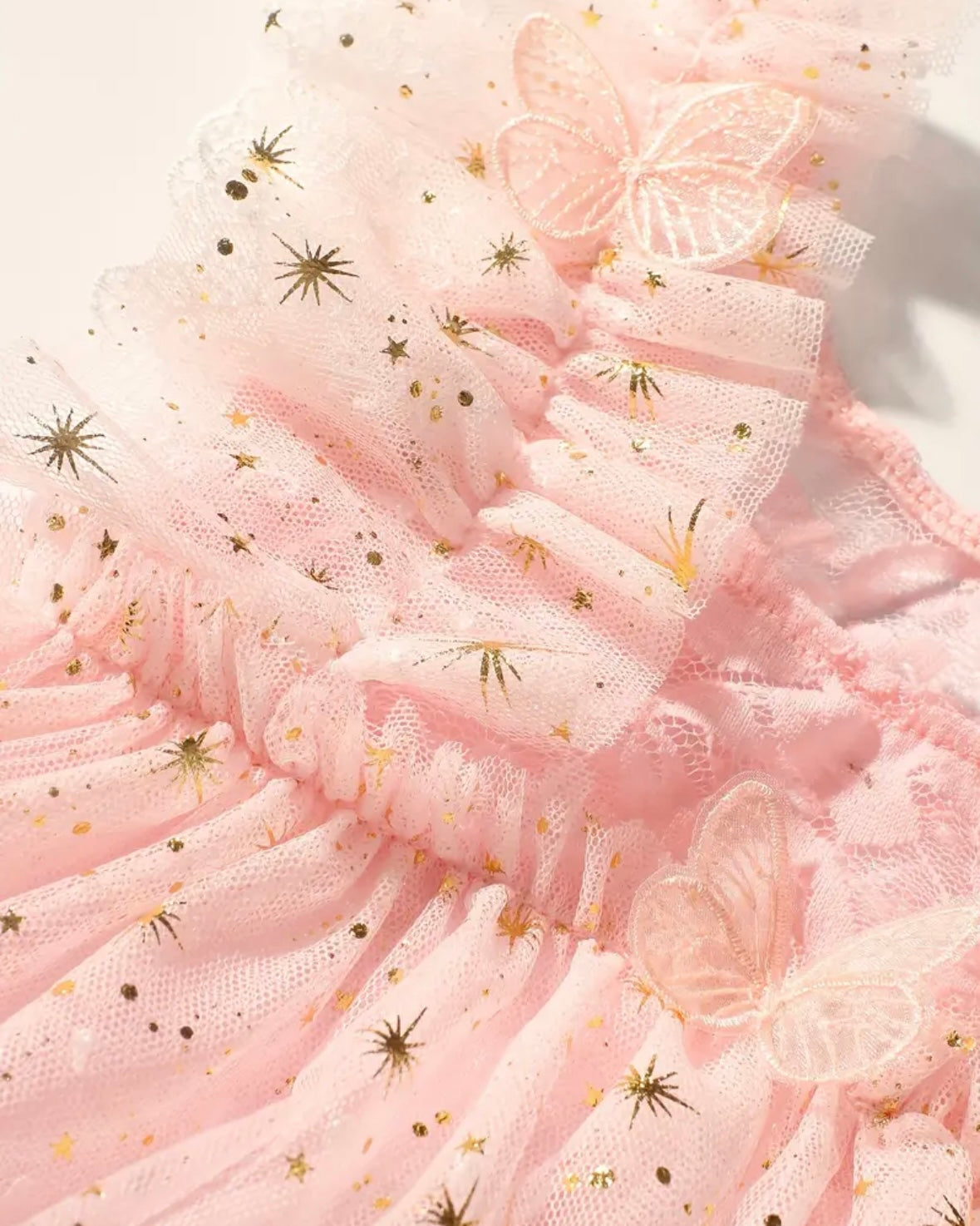 🌸 Premium Newborn Butterfly Tulle Romper with Headband – Blush Pink Fairy Baby Outfit