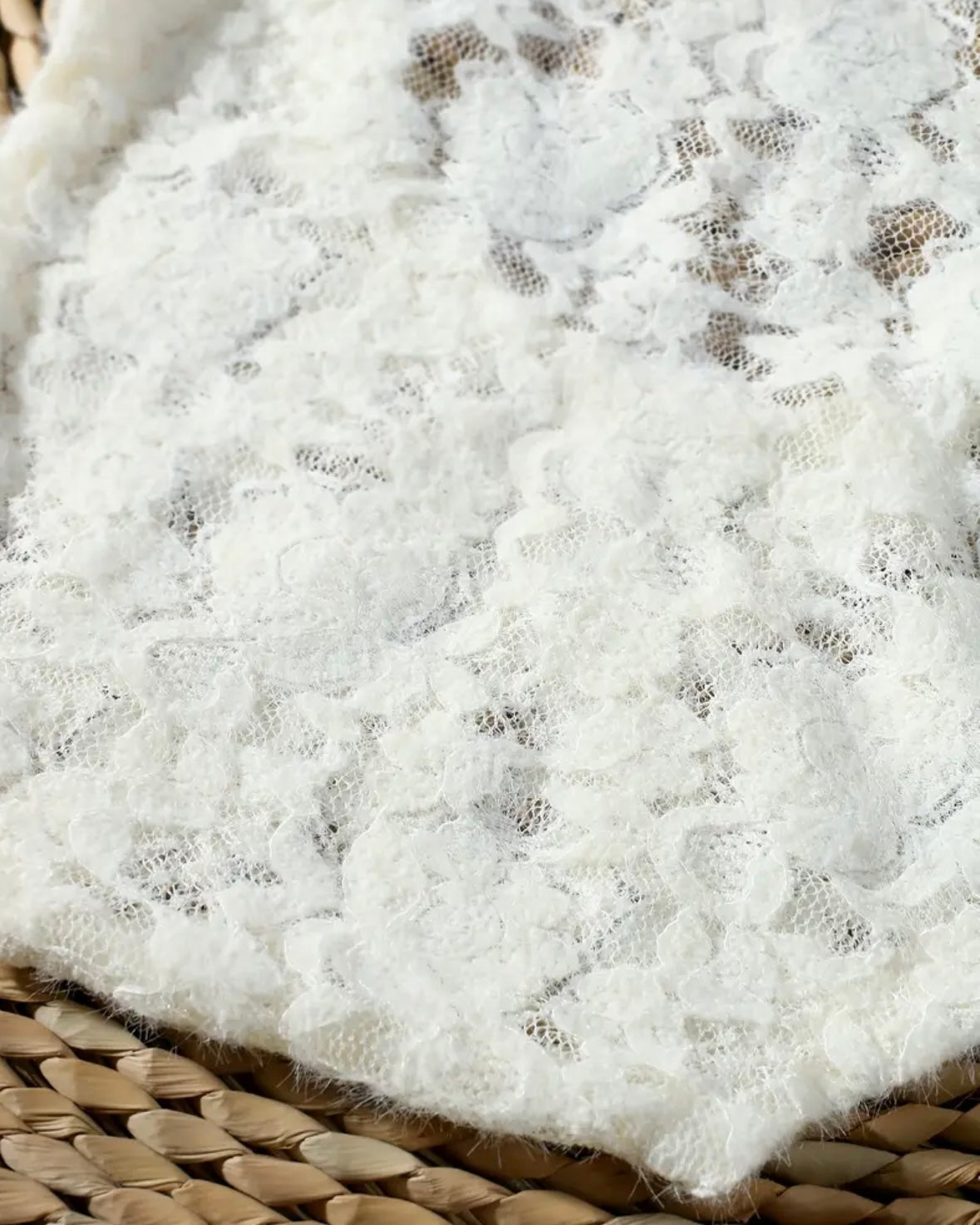 🤍 Newborn Lace Long Sleeve Romper – Ivory Vintage Baby Outfit with Matching Headband