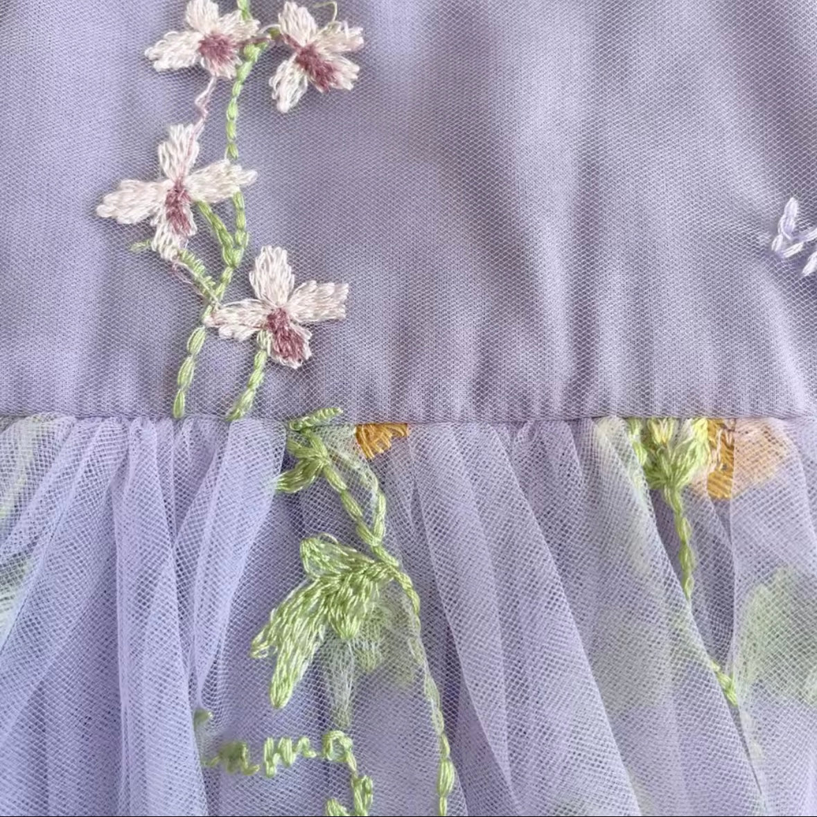 Lavender Garden Fairy Tulle Romper – Size 3–6M