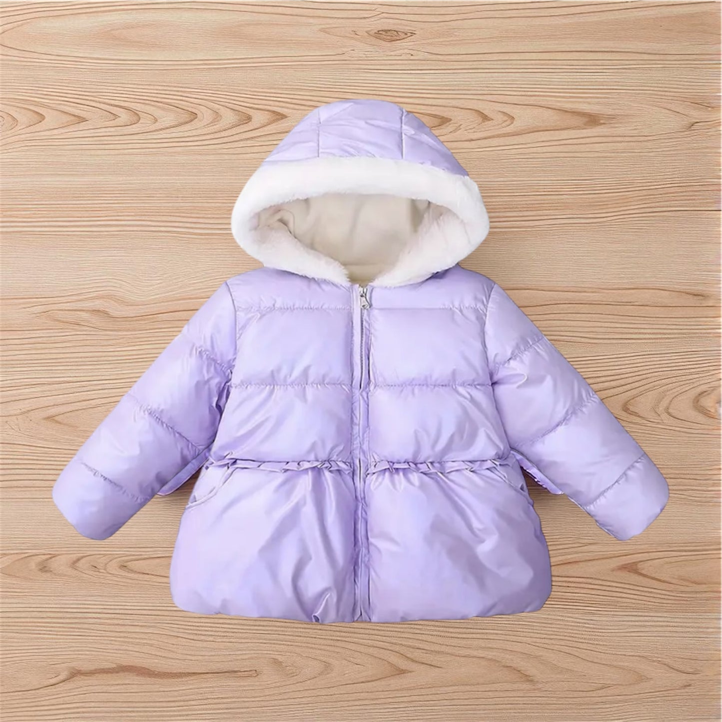 🩵 Lilac Dream Puffer Jacket – Size 90 (12–24 M)