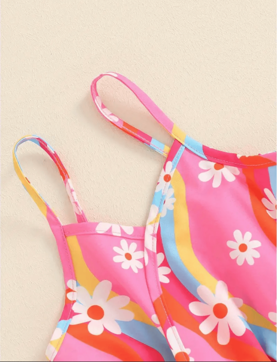 Rainbow Daisy Dreams Dress – Girl’s Pink Sundress