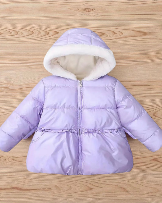 🩵 Lilac Dream Puffer Jacket – Size 90 (12–24 M)