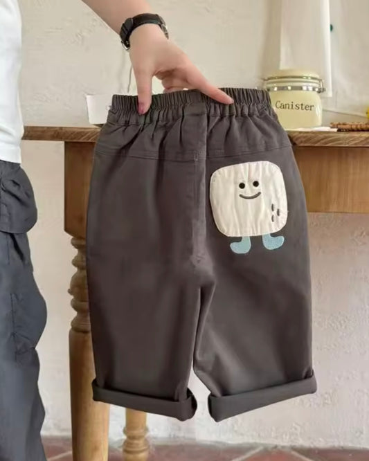 (Copy) dark gray Cartoon Pocket Pants – Baby & Toddler Boys/Girls (12M, 18M)