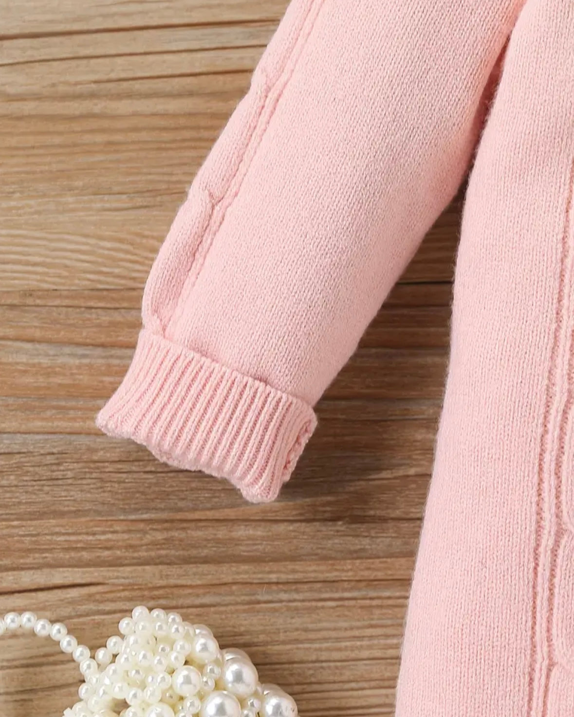 Luxurious and Softest Pink Knit Baby Romper | Hand-Embroidered Floral Jumpsuit | Adorable Photo Outfit | Perfect Gift