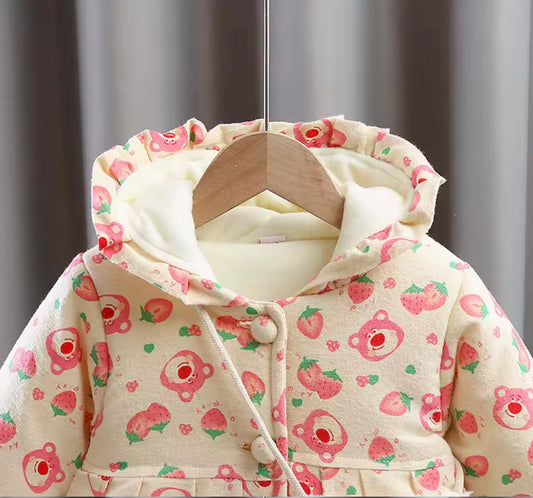 Cream Bunny Ear Winter Coat with Heart Bag | Adorable Toddler Jacket | Soft Warm Baby Girl Outfit | Perfect Holiday Gift | Ella🫶’s World