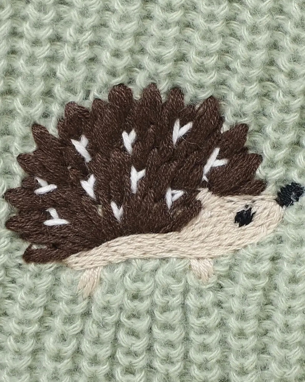 Baby Hedgehog Knit Romper • 0-3 Months • Soft Warm Winter Outfit • Neutral Baby Shower Gift • Newborn Photo Outfit • Baby Knitted Jumpsuit