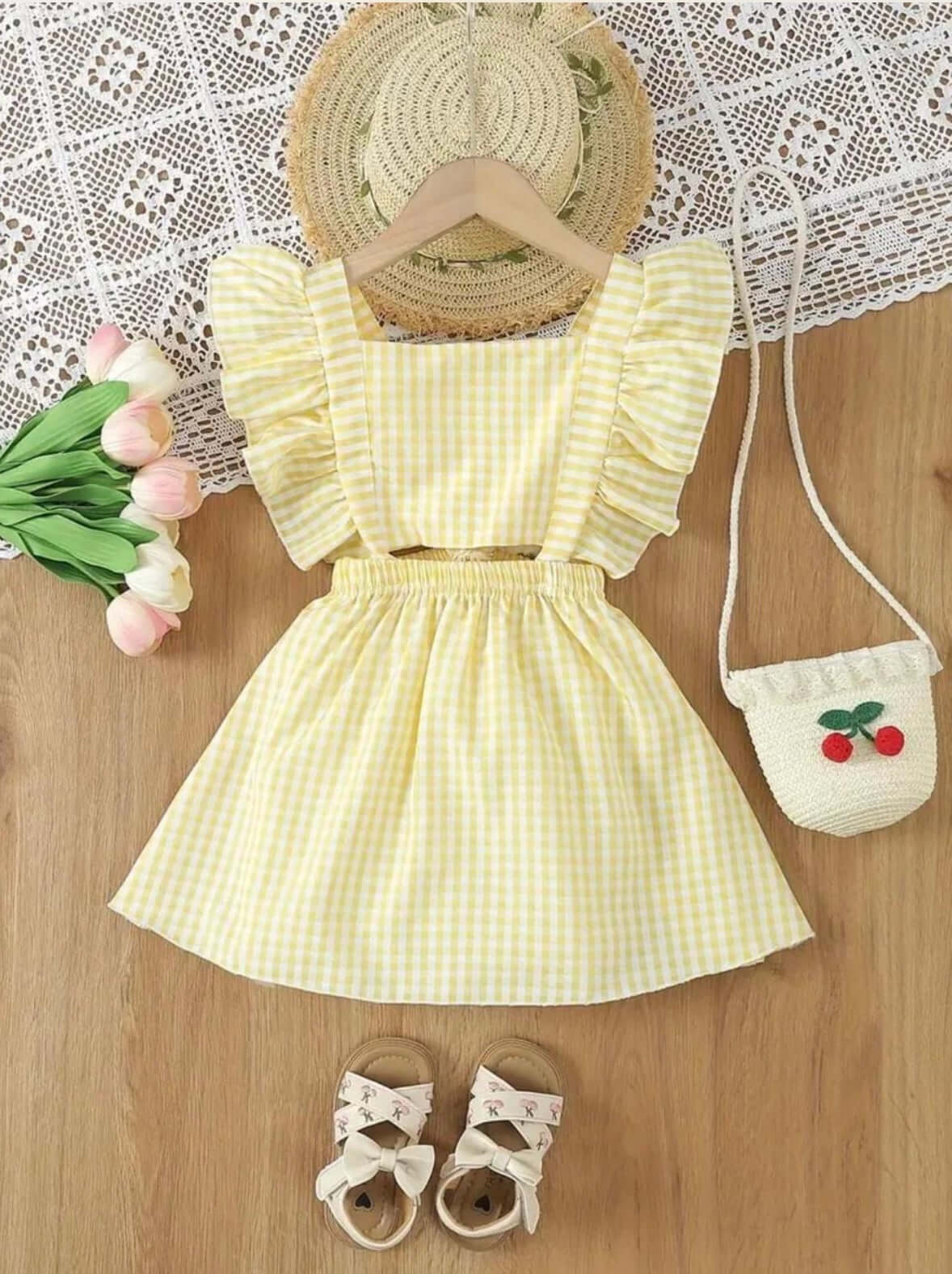 Sunshine Gingham Ruffle Dress – Baby & Toddler Girl