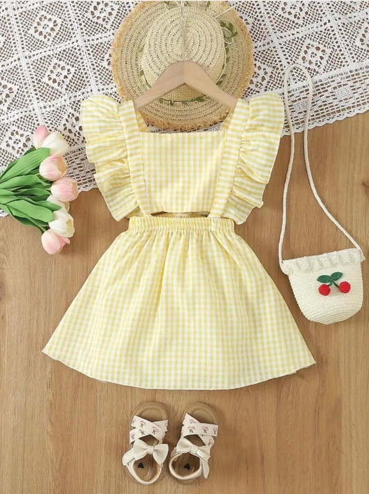 Sunshine Gingham Ruffle Dress – Baby & Toddler Girl