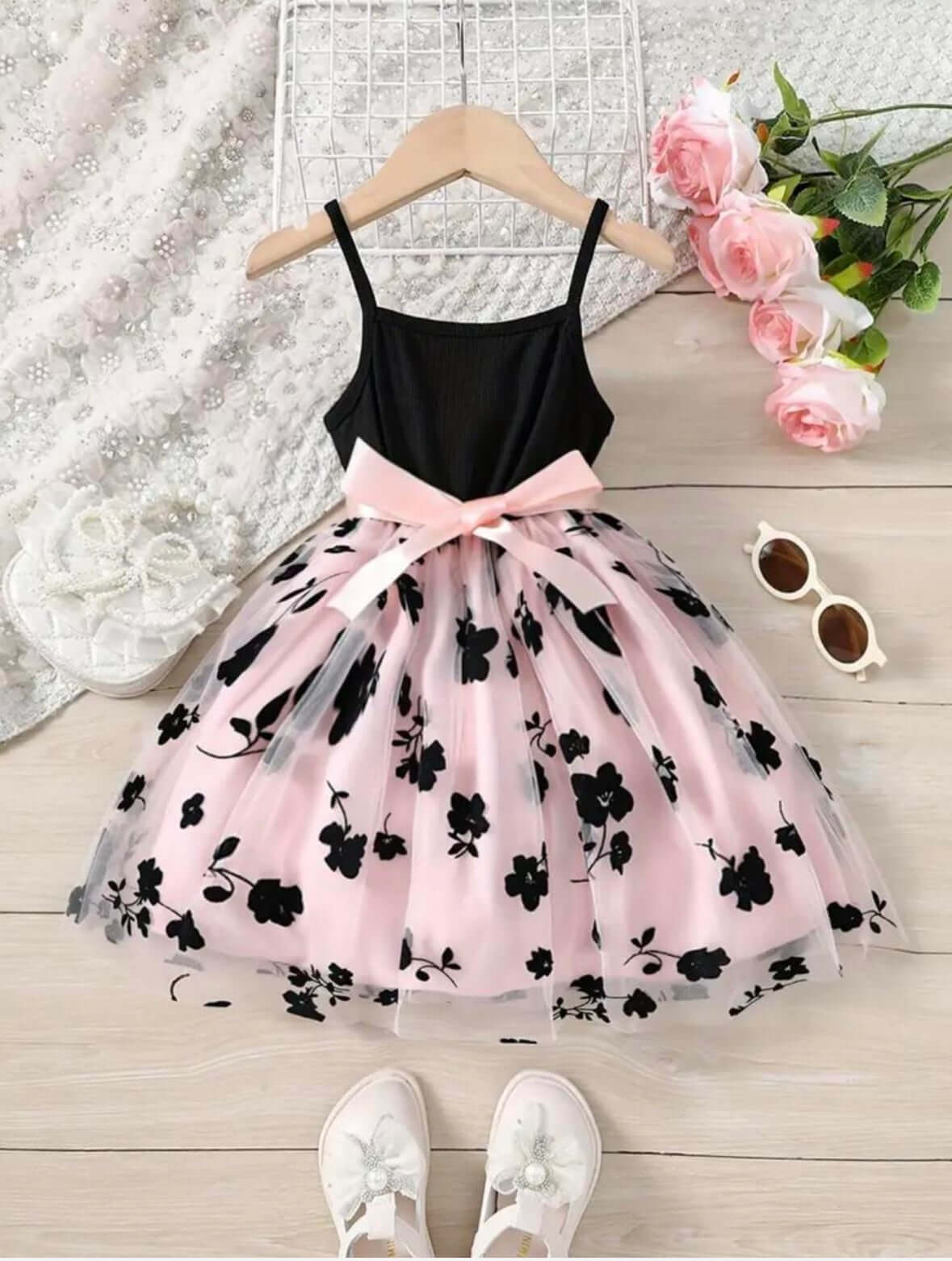 Blush Bloom Tulle Baby Girl Party Dress