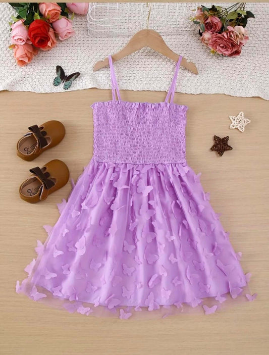 Lavender Butterfly Princess Dress – Toddler to Girl