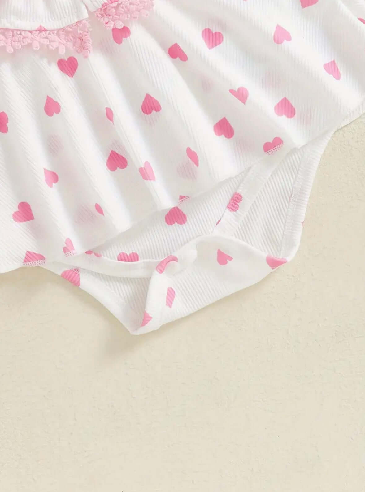 Sweetheart Baby Girl Dress Set – Pink Ruffle Top & Heart Bloomers with Bow Headband