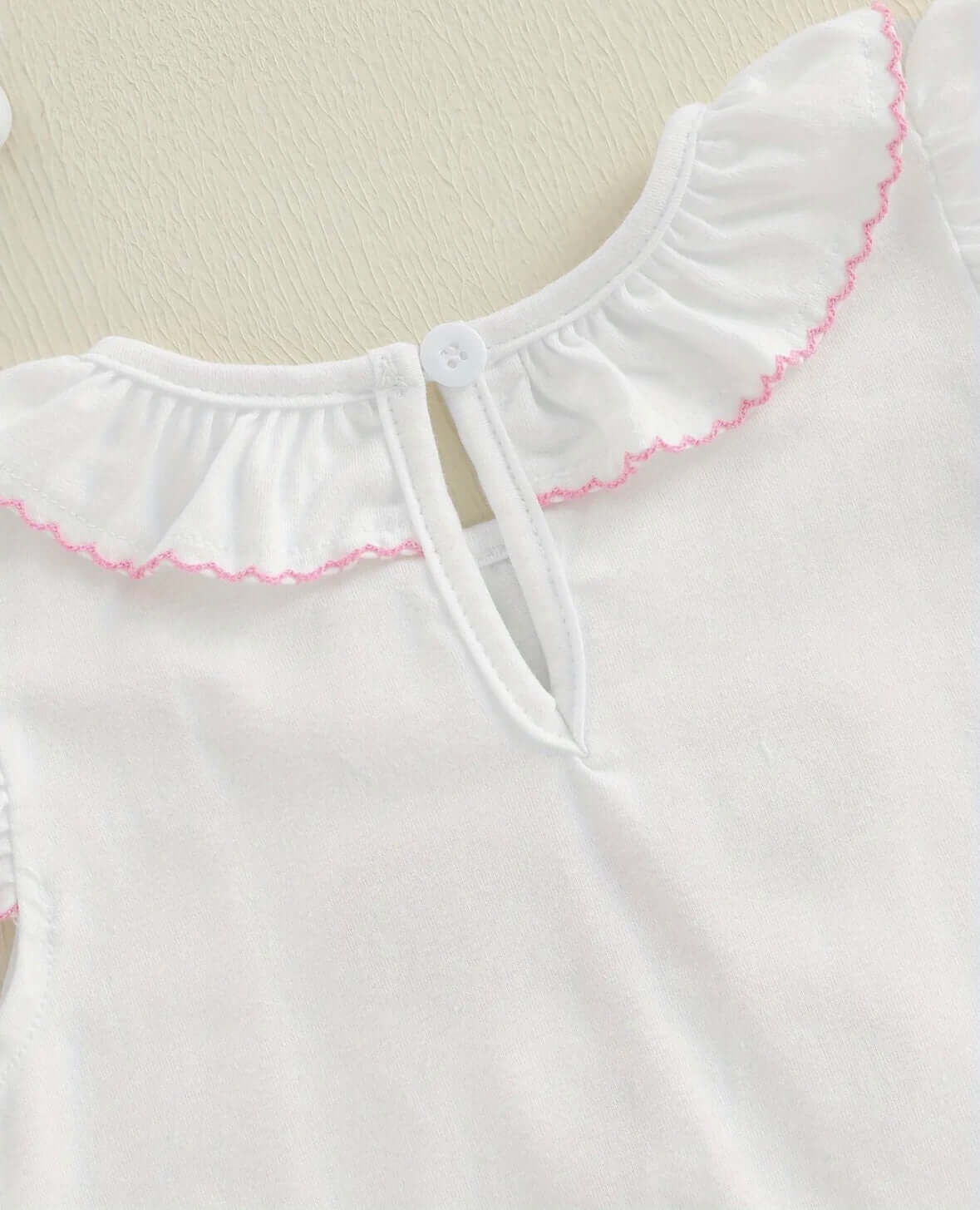 Pink Bow Baby Bubble Romper – Angel Flutter Edition