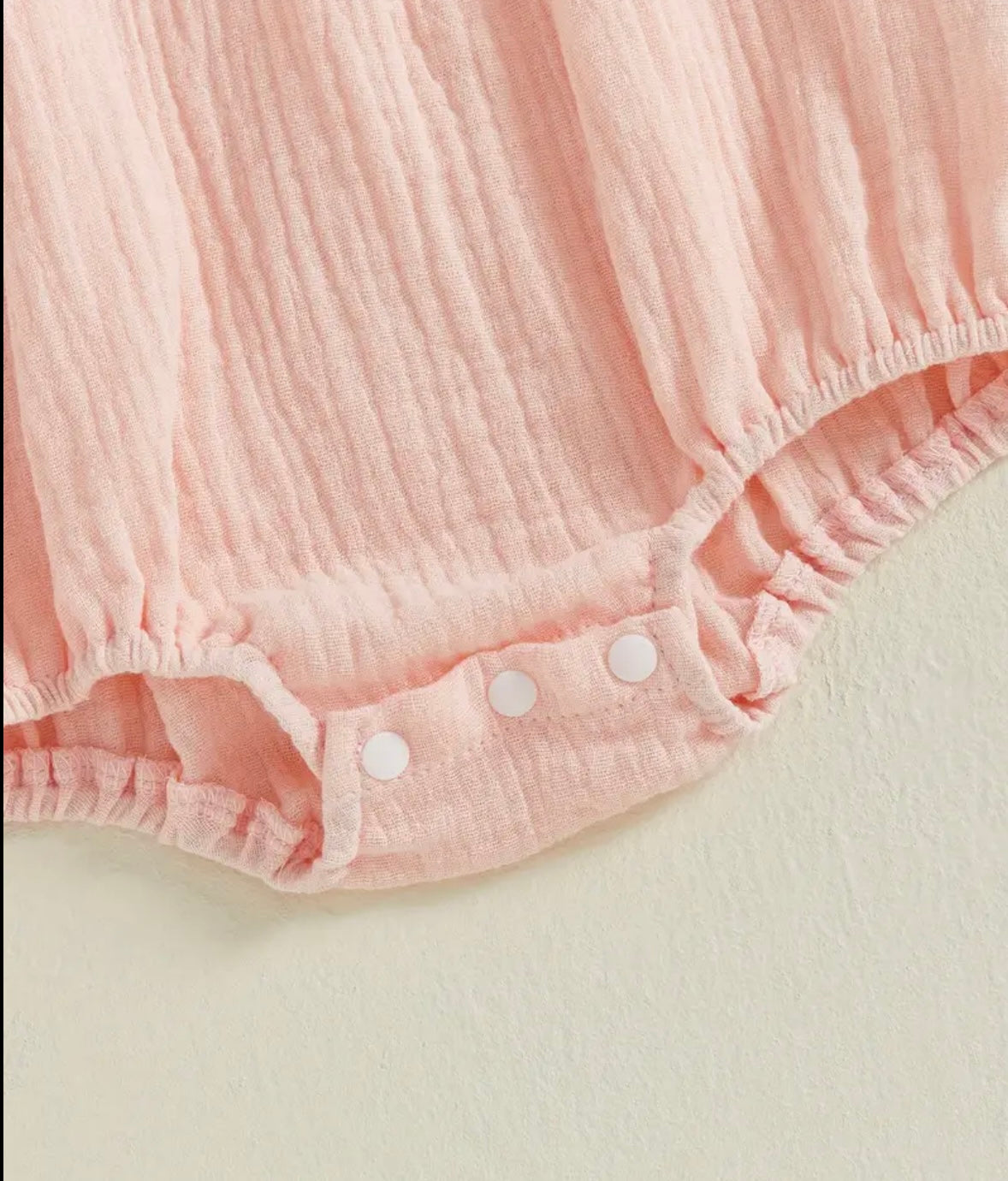 🍓 Strawberry Collar Baby Girl Romper – Soft Muslin Cotton