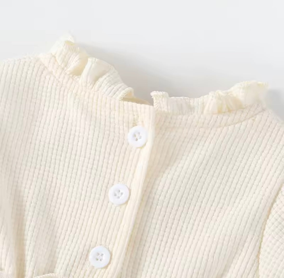 Cream Lace Baby Girl Romper Dress – Elegant Vintage Style