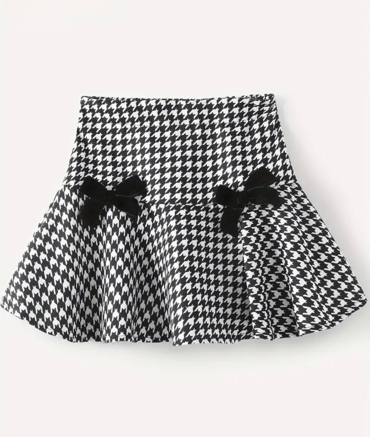 🖤 Mini Muse Houndstooth Set – Size 7–8