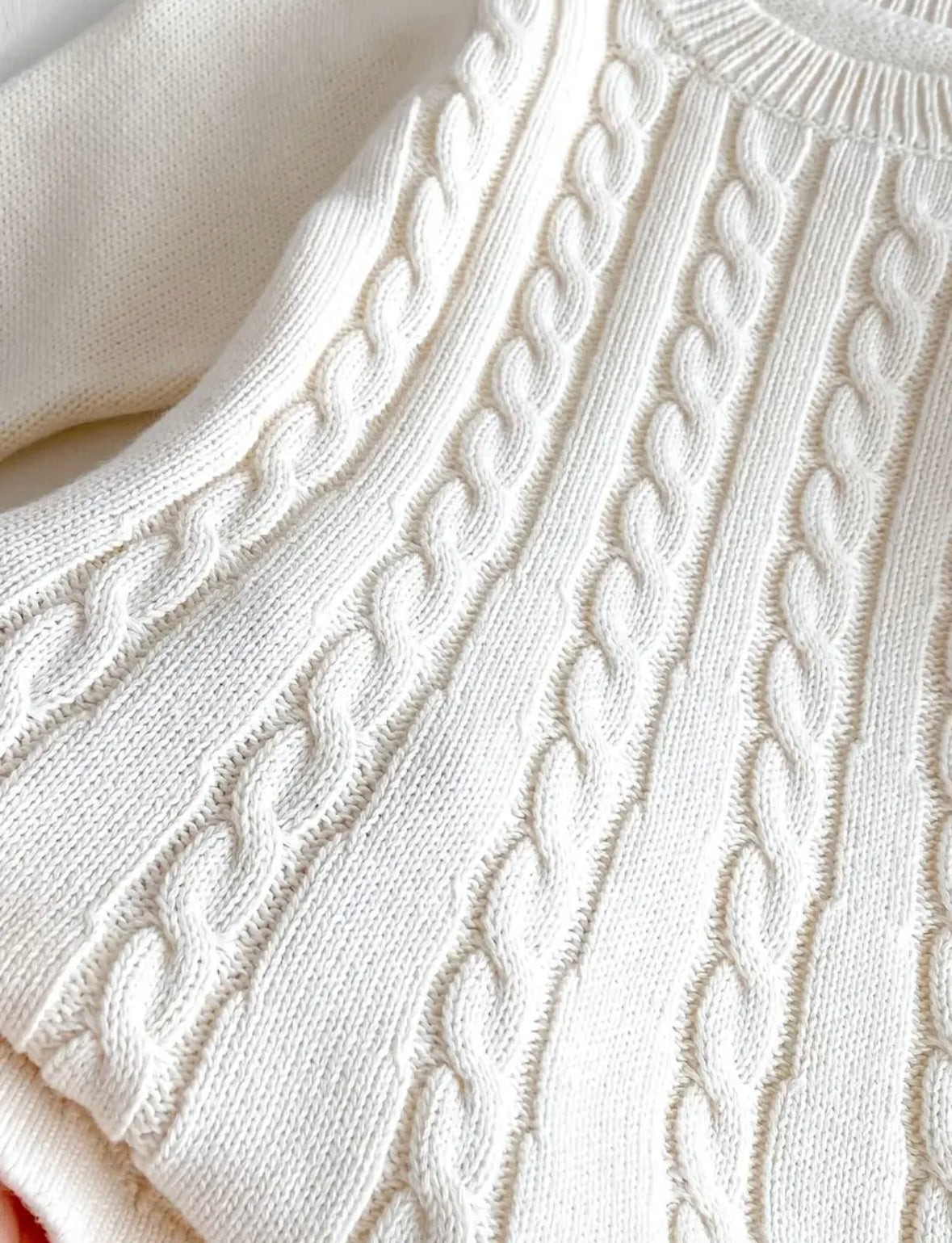 Baby Girl Cream Knit Sweater Dress – Cable Knit Design Size:3Y