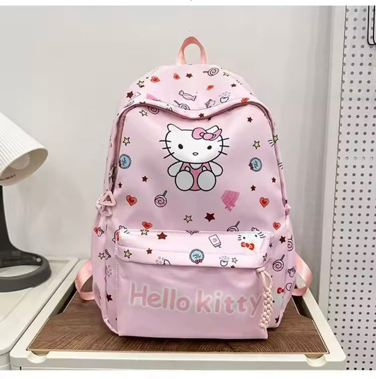 Hello Kitty Pink Backpack | 43cm Large Kawaii School Bag