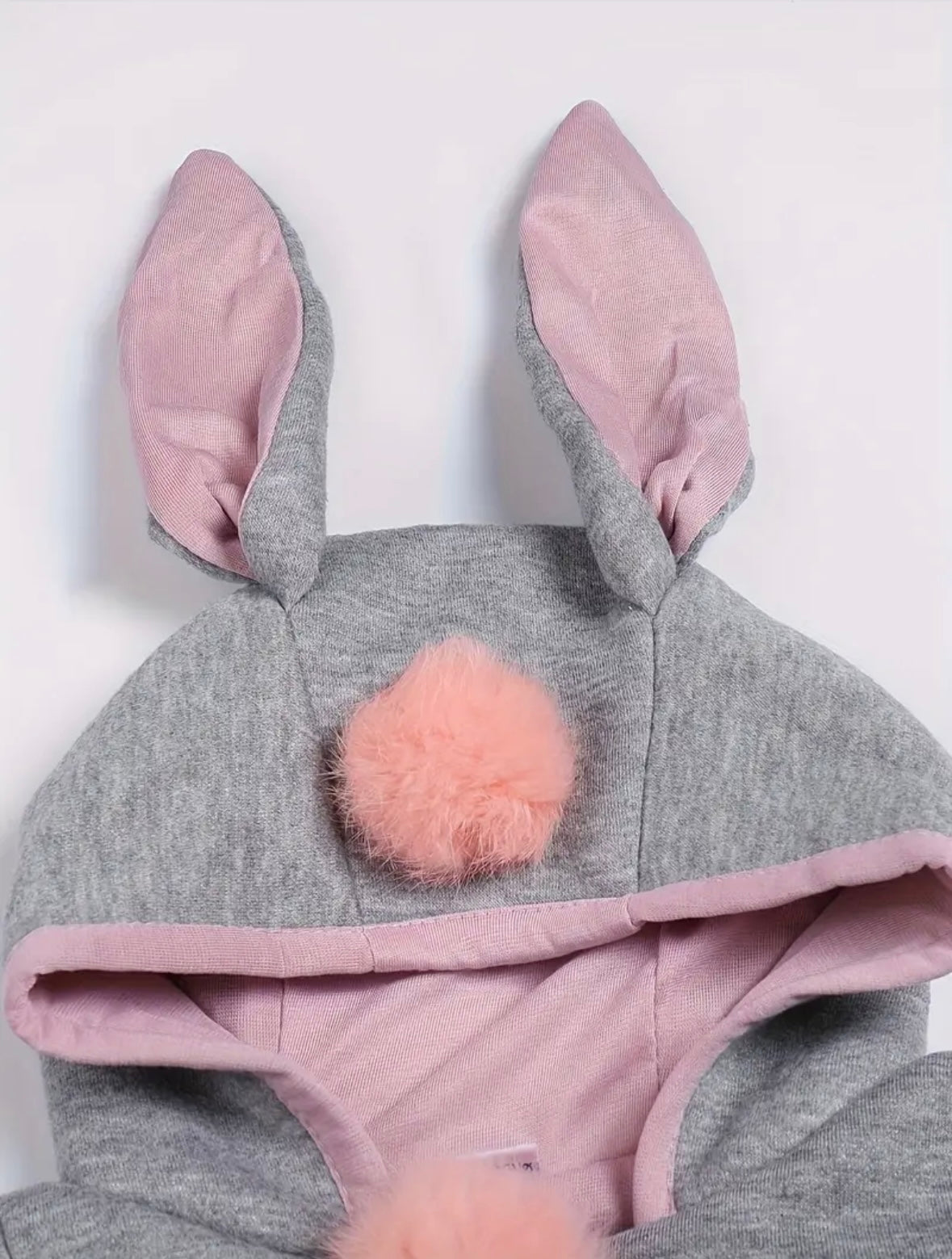 Ultra-Soft Girls’ Hooded Coat with Pink Pom Poms – Size 4–5Y