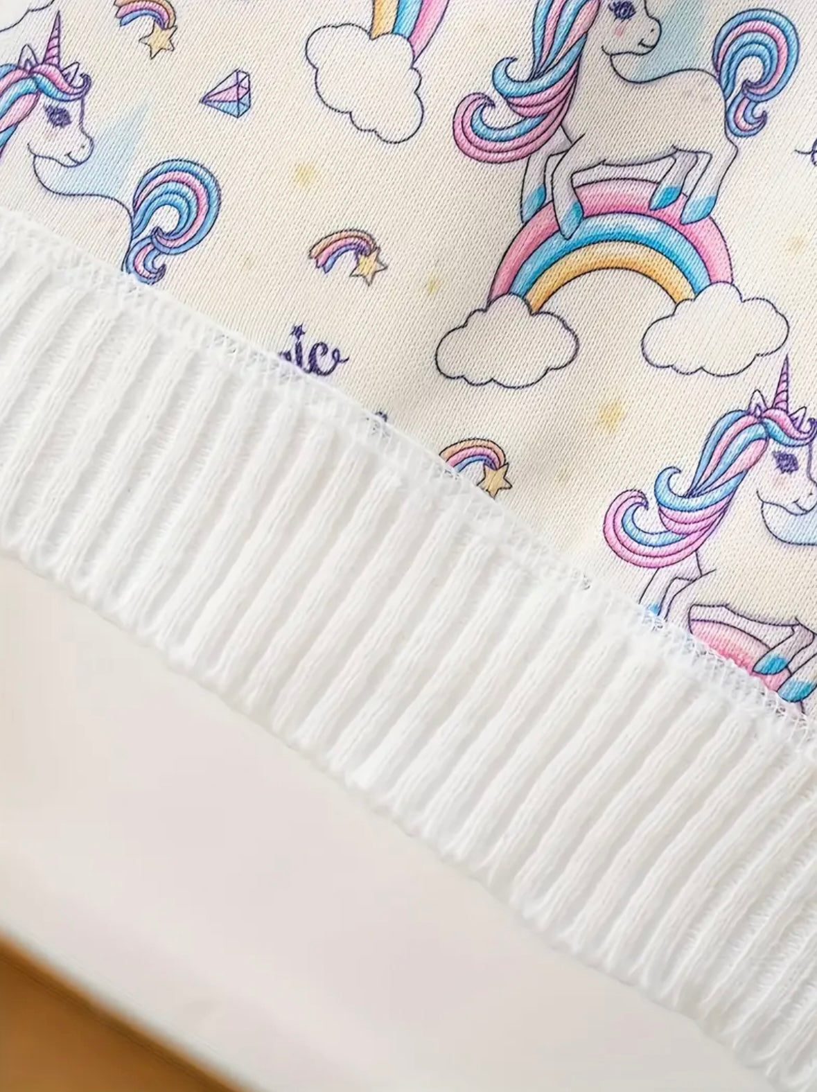 Girls Unicorn Sweater – Rainbow & Magic Print available in sizes (2-3Y) and(3–4Y)