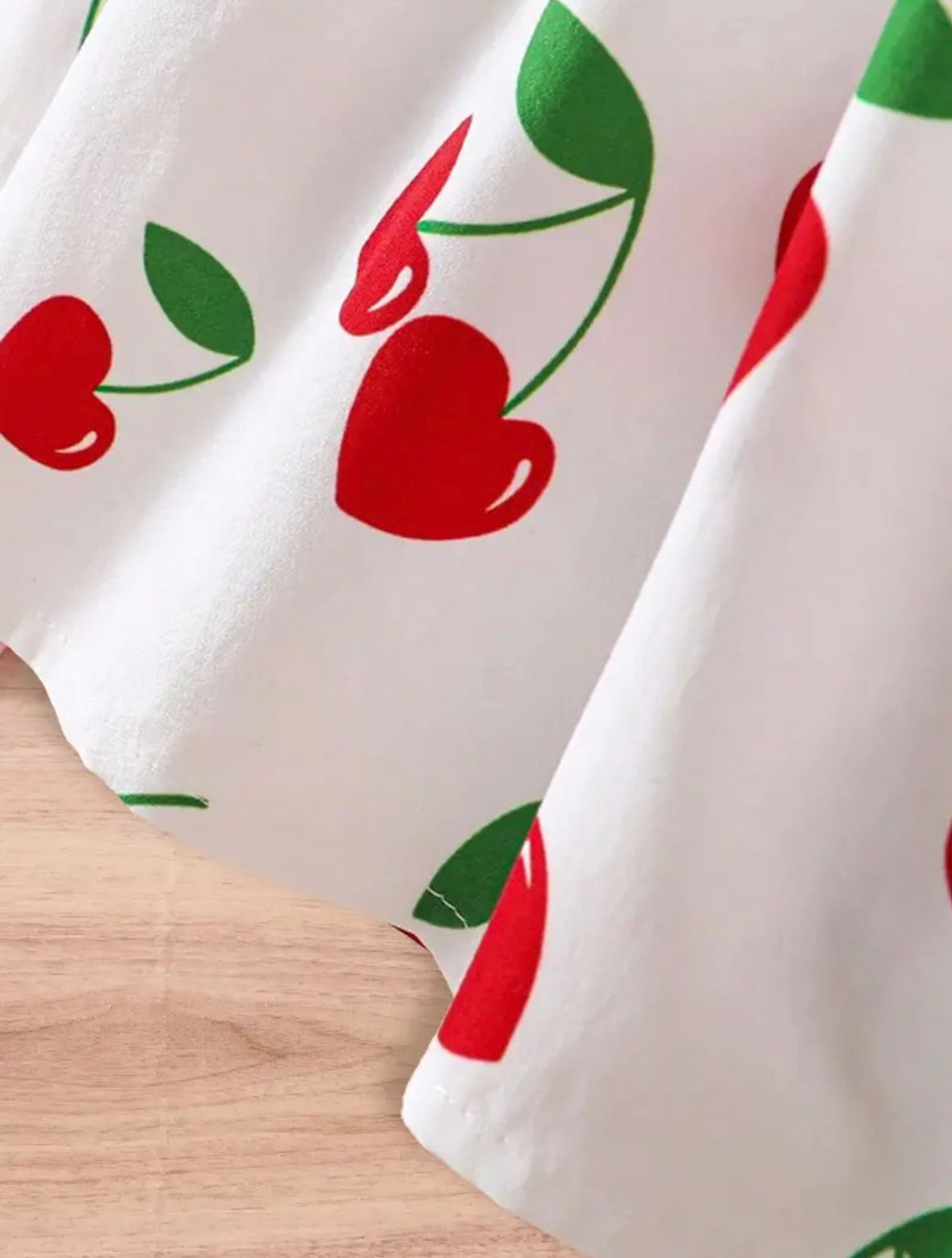 Girls Cherry Print Sundress – Summer Sleeveless Dress (Size 4Y)