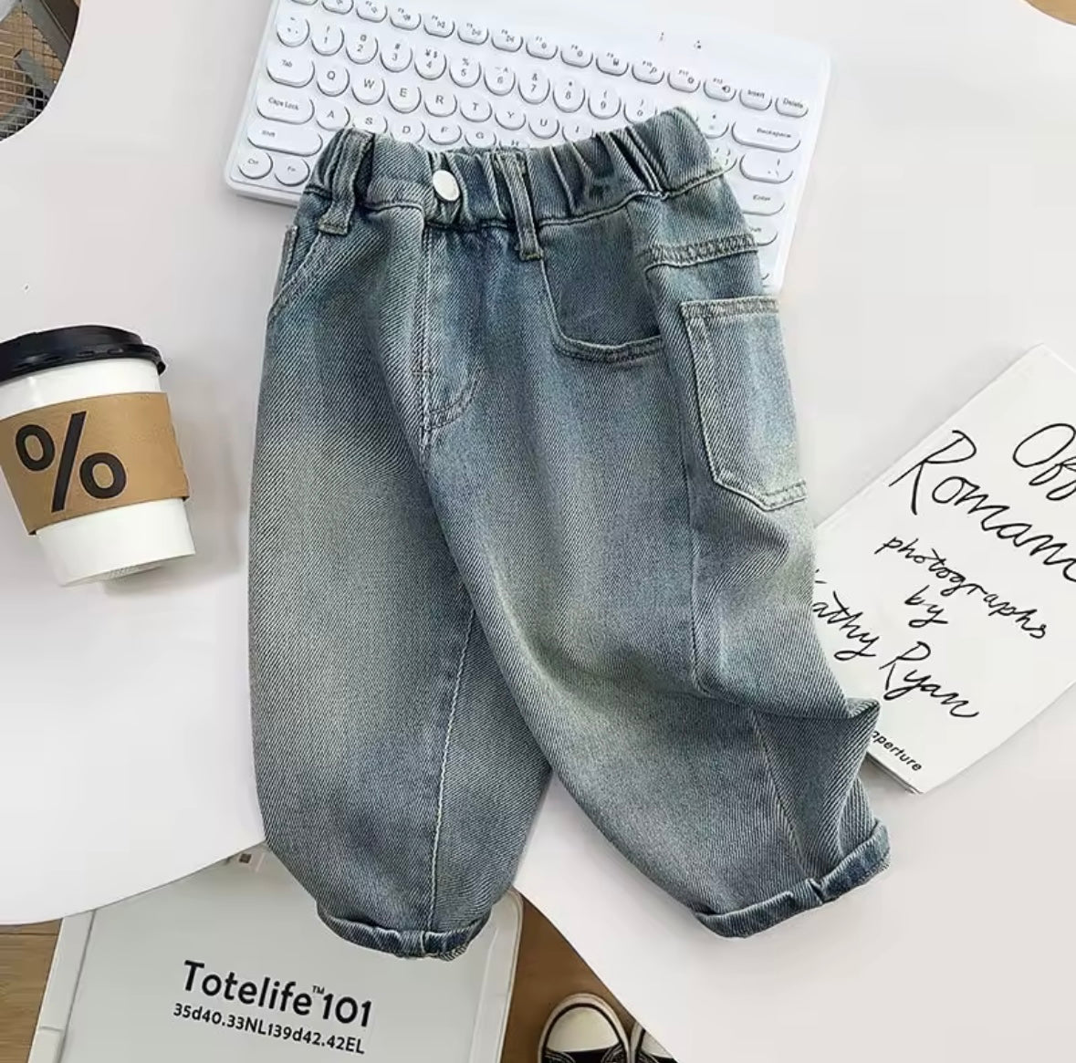Premium Cartoon Patch Denim Jeans – Size 3T