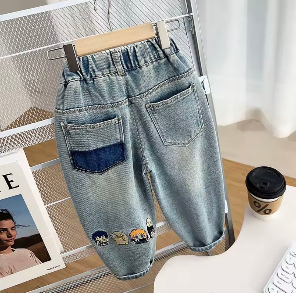 Premium Cartoon Character Denim Jeans – 18–24 Months