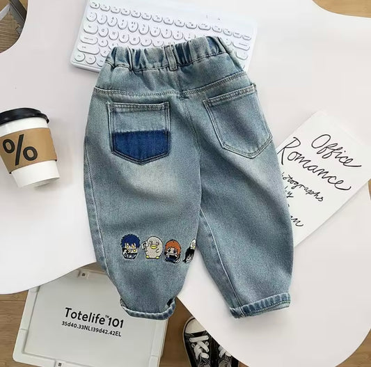 Premium Cartoon Character Denim Jeans – 18–24 Months