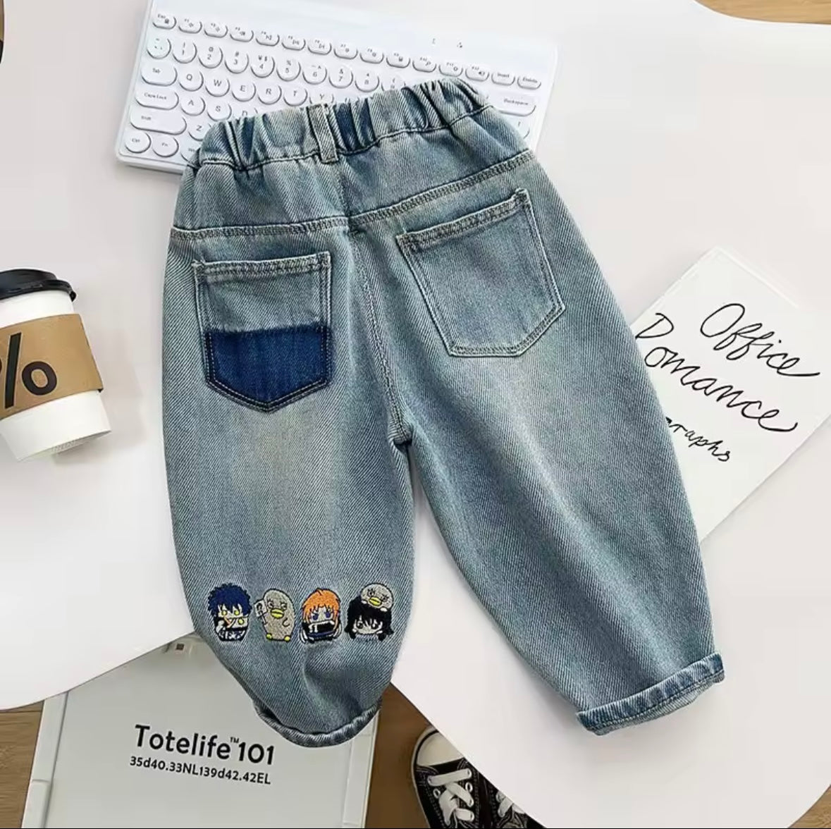 Premium Cartoon Character Denim Jeans – 18–24 Months