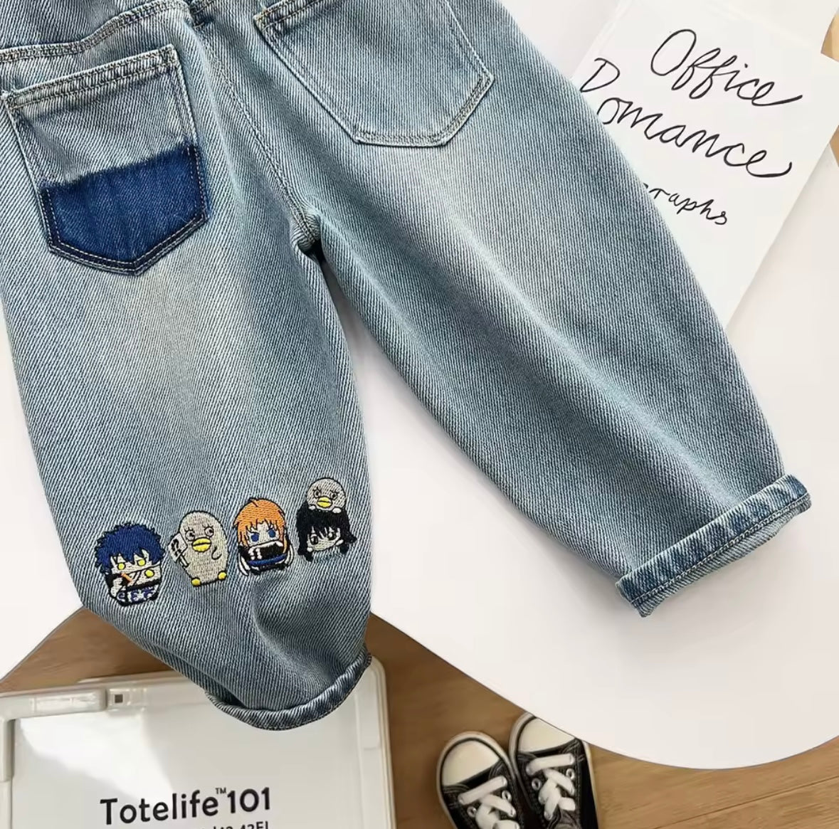 Premium Cartoon Character Denim Jeans – 18–24 Months