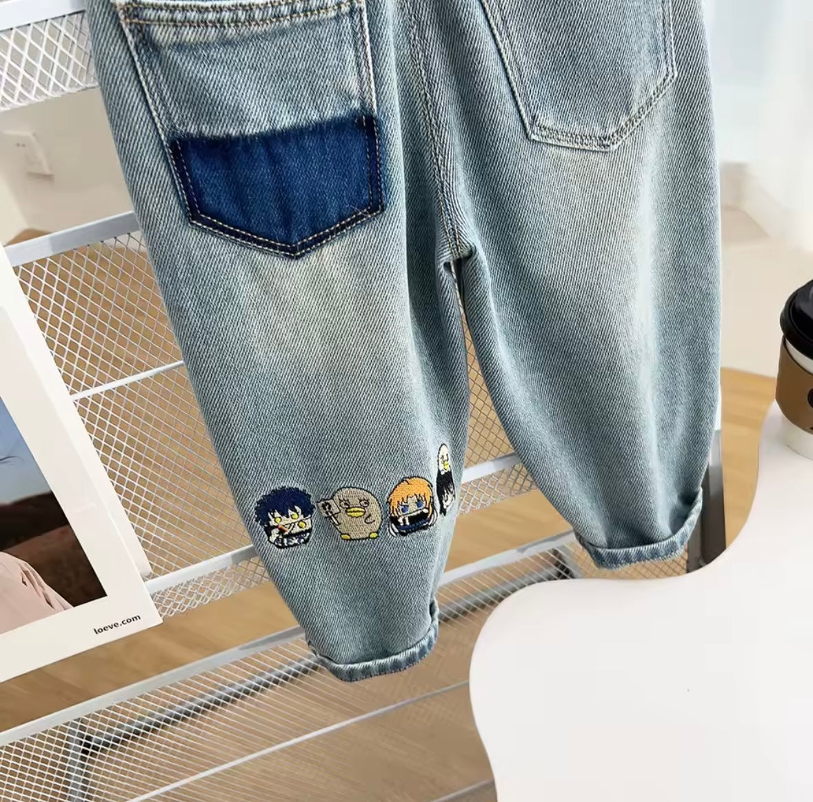 Premium Cartoon Character Denim Jeans – 18–24 Months