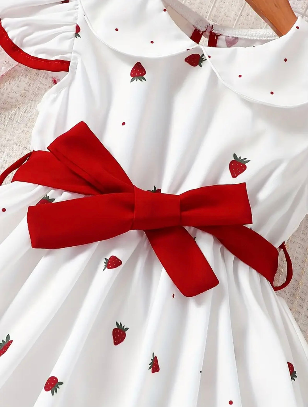 🍓 Strawberry Sweetheart Dress – Toddler Girl 3T (3–4Y)