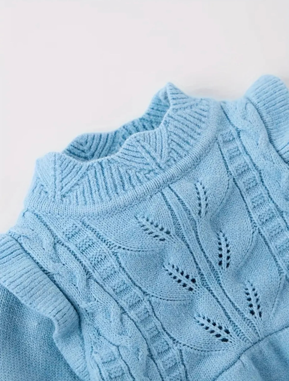 Baby Girl Knit Sweater Dress – Sky Blue | Size 3-4Y