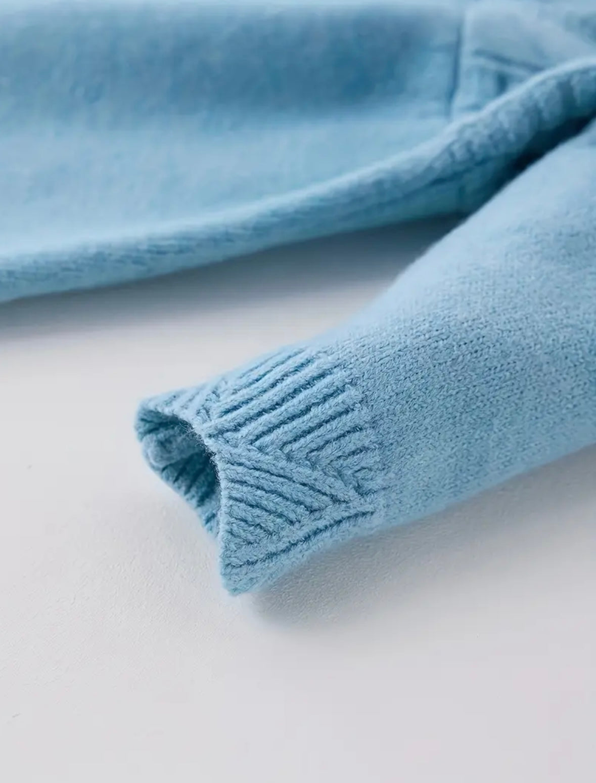 Baby Girl Knit Sweater Dress – Sky Blue | Size 3-4Y