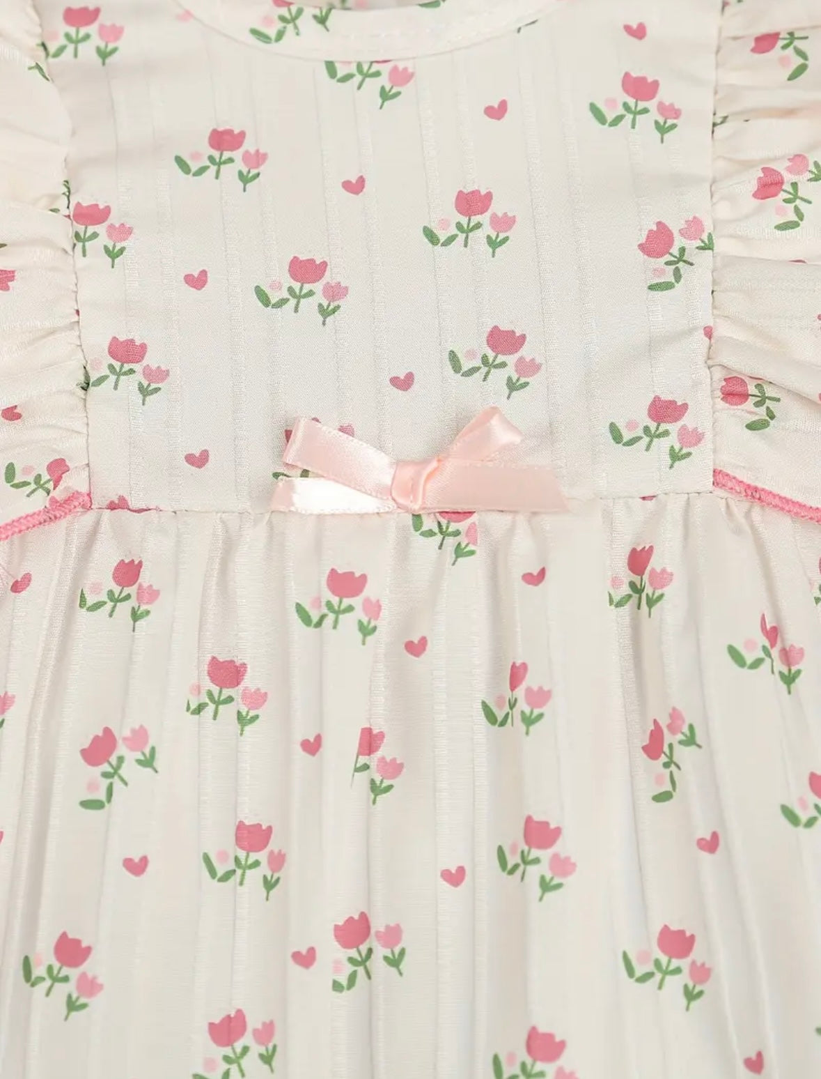 Baby Girl Ruffle Floral Romper – 3–6 Months