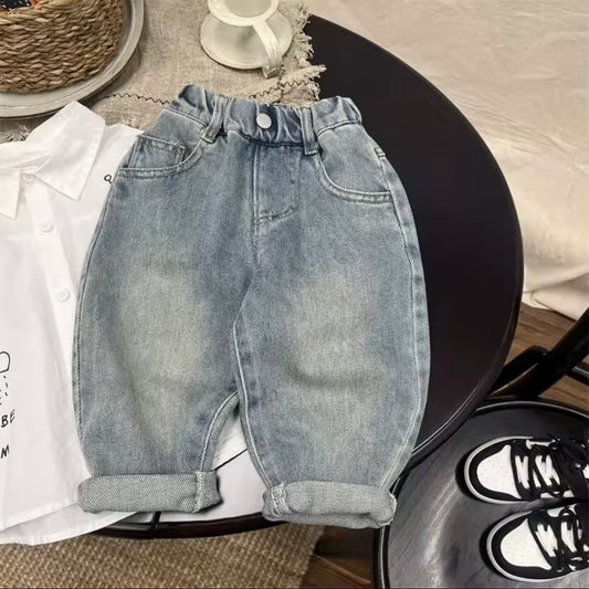 Premium Kids’ Graffiti Denim Jeans – Sizes 18–24M & 2–3Y