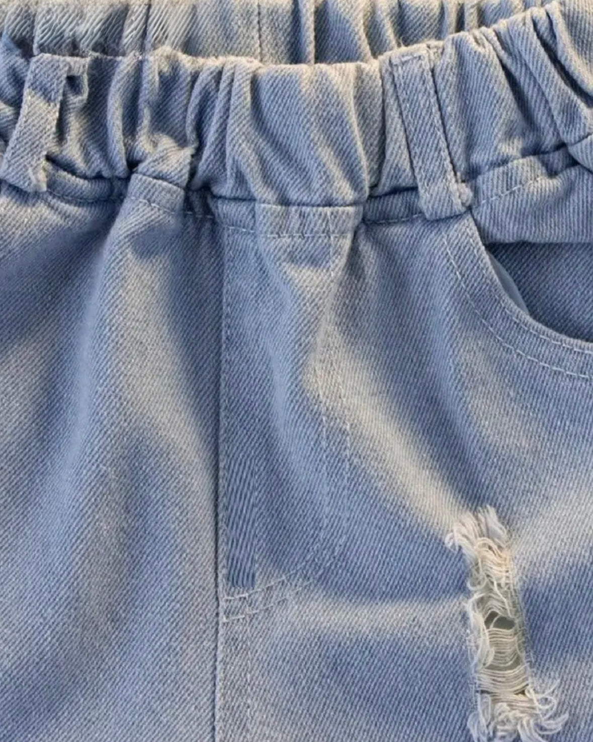 Distressed Light Wash Denim Joggers for Toddlers | Size 18–24 Months | Trendy Baby Boy & Girl Jeans