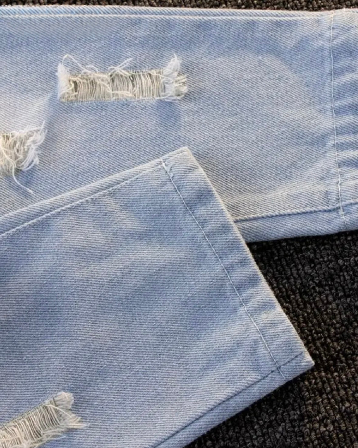 Distressed Light Wash Denim Joggers for Toddlers | Size 18–24 Months | Trendy Baby Boy & Girl Jeans