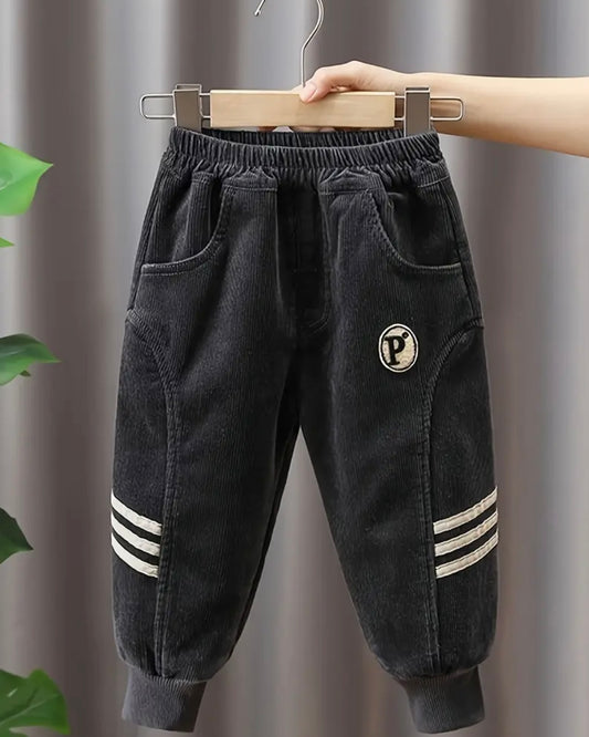 Premium Dark Grey Corduroy Jogger Pants – Size 2T
